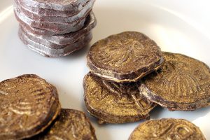 Zingerman's Veruca Chocolate Gelt on a plate