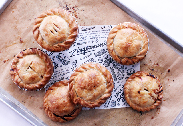 Pot Pies For Perfect Winter Meals Zingerman's Deli Chicken Beef Lamb and Vegetarian Pot Pies on a baking sheet
